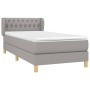 Box spring bed with light gray fabric mattress 90x200 cm by vidaXL, Beds and slatted bases - Ref: Foro24-3127013, Price: 306,...