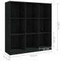 Estantería/divisor de espacios madera pino negro 104x33,5x110cm de vidaXL, Librerías y estanterías - Ref: Foro24-809976, Prec...