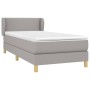 Box spring bed with light gray fabric mattress 90x200 cm by vidaXL, Beds and slatted bases - Ref: Foro24-3126693, Price: 294,...