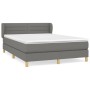 Box spring bed with dark gray fabric mattress 140x200 cm by vidaXL, Beds and slatted bases - Ref: Foro24-3126886, Price: 436,...