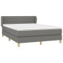 Cama box spring con colchón tela gris oscuro 140x200 cm de vidaXL, Camas y somieres - Ref: Foro24-3126886, Precio: 445,62 €, ...