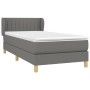 Cama box spring con colchón tela gris oscuro 90x200 cm de vidaXL, Camas y somieres - Ref: Foro24-3126934, Precio: 305,51 €, D...