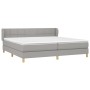 Box spring bed with light gray fabric mattress 200x200 cm by vidaXL, Beds and slatted bases - Ref: Foro24-3126829, Price: 578...