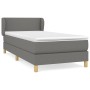 Cama box spring con colchón tela gris oscuro 90x200 cm de vidaXL, Camas y somieres - Ref: Foro24-3126614, Precio: 302,99 €, D...