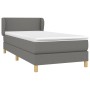 Cama box spring con colchón tela gris oscuro 90x200 cm de vidaXL, Camas y somieres - Ref: Foro24-3126614, Precio: 302,99 €, D...