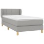 Cama box spring con colchón tela gris claro 100x200 cm de vidaXL, Camas y somieres - Ref: Foro24-3126781, Precio: 315,23 €, D...