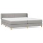 Cama box spring con colchón tela gris claro 200x200 cm de vidaXL, Camas y somieres - Ref: Foro24-3126669, Precio: 577,82 €, D...