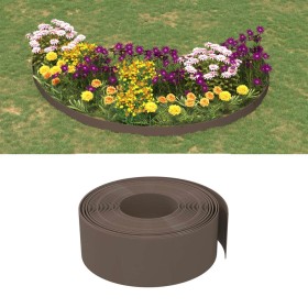 Garden edging 4 units brown polyethylene 10 m 20 cm by vidaXL, Garden edging and edging - Ref: Foro24-3155462, Price: 151,99 ...