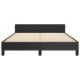 Bed frame with headboard black synthetic leather 140x200cm by vidaXL, Beds and slatted bases - Ref: Foro24-3125451, Price: 24...