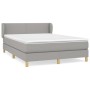 Box spring bed with light gray fabric mattress 140x200 cm by vidaXL, Beds and slatted bases - Ref: Foro24-3126725, Price: 430...