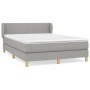 Cama box spring con colchón tela gris claro 140x200 cm de vidaXL, Camas y somieres - Ref: Foro24-3126645, Precio: 443,50 €, D...