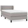 Cama box spring con colchón tela gris claro 90x190 cm de vidaXL, Camas y somieres - Ref: Foro24-3126045, Precio: 314,10 €, De...