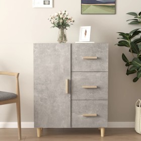 Concrete gray plywood sideboard 69.5x34x90 cm by vidaXL, Sideboards - Ref: Foro24-812172, Price: 85,99 €, Discount: %