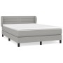 Box spring bed with light gray fabric mattress 140x190 cm by vidaXL, Beds and slatted bases - Ref: Foro24-3126317, Price: 435...