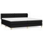 Box spring bed with black fabric mattress 200x200 cm by vidaXL, Beds and slatted bases - Ref: Foro24-3127071, Price: 631,10 €...