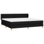 Box spring bed with black fabric mattress 200x200 cm by vidaXL, Beds and slatted bases - Ref: Foro24-3127071, Price: 631,10 €...