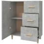 Aparador de madera contrachapada gris hormigón 69,5x34x90 cm de vidaXL, Aparadores - Ref: Foro24-812172, Precio: 85,99 €, Des...