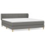 Cama box spring con colchón tela gris oscuro 160x200 cm de vidaXL, Camas y somieres - Ref: Foro24-3126814, Precio: 480,99 €, ...