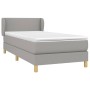 Box spring bed with light gray fabric mattress 80x200 cm by vidaXL, Beds and slatted bases - Ref: Foro24-3126597, Price: 278,...