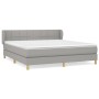 Box spring bed with light gray fabric mattress 180x200 cm by vidaXL, Beds and slatted bases - Ref: Foro24-3126821, Price: 544...