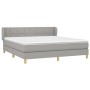 Box spring bed with light gray fabric mattress 180x200 cm by vidaXL, Beds and slatted bases - Ref: Foro24-3126821, Price: 544...