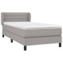 Box spring bed with light gray fabric mattress 80x200 cm by vidaXL, Beds and slatted bases - Ref: Foro24-3126277, Price: 281,...