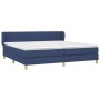 Box spring bed with blue fabric mattress 200x200 cm by vidaXL, Beds and slatted bases - Ref: Foro24-3126835, Price: 623,53 €,...