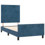 Estructura cama con cabecero terciopelo azul oscuro 80x200 cm de vidaXL, Camas y somieres - Ref: Foro24-3125603, Precio: 153,...