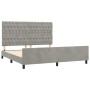 Light gray velvet bed frame with headboard 180x200cm by vidaXL, Beds and slatted bases - Ref: Foro24-3125952, Price: 284,69 €...