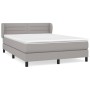 Box spring bed with light gray fabric mattress 140x200 cm by vidaXL, Beds and slatted bases - Ref: Foro24-3126325, Price: 431...