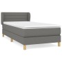 Cama box spring con colchón tela gris oscuro 90x200 cm de vidaXL, Camas y somieres - Ref: Foro24-3126854, Precio: 305,84 €, D...