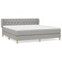 Cama box spring con colchón tela gris claro 160x200 cm de vidaXL, Camas y somieres - Ref: Foro24-3127053, Precio: 515,64 €, D...