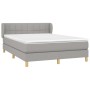 Box spring bed with light gray fabric mattress 140x200 cm by vidaXL, Beds and slatted bases - Ref: Foro24-3126805, Price: 433...