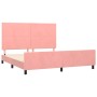 Estructura de cama con cabecero de terciopelo rosa 180x200 cm de vidaXL, Camas y somieres - Ref: Foro24-3125652, Precio: 232,...