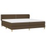 Cama box spring con colchón tela marrón oscuro 200x200 cm de vidaXL, Camas y somieres - Ref: Foro24-3126752, Precio: 593,76 €...