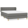 Cama box spring con colchón tela gris oscuro 140x200 cm de vidaXL, Camas y somieres - Ref: Foro24-3126806, Precio: 453,34 €, ...