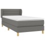 Cama box spring con colchón tela gris oscuro 100x200 cm de vidaXL, Camas y somieres - Ref: Foro24-3126862, Precio: 339,72 €, ...