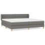 Cama box spring con colchón tela gris oscuro 200x200 cm de vidaXL, Camas y somieres - Ref: Foro24-3127070, Precio: 617,62 €, ...