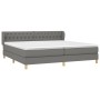 Cama box spring con colchón tela gris oscuro 200x200 cm de vidaXL, Camas y somieres - Ref: Foro24-3127070, Precio: 617,62 €, ...