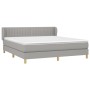 Cama box spring con colchón tela gris claro 180x200 cm de vidaXL, Camas y somieres - Ref: Foro24-3126981, Precio: 537,12 €, D...