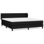 Box spring bed with black fabric mattress 160x200 cm by vidaXL, Beds and slatted bases - Ref: Foro24-3126095, Price: 497,87 €...