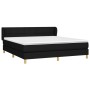 Box spring bed with black fabric mattress 160x200 cm by vidaXL, Beds and slatted bases - Ref: Foro24-3126815, Price: 500,43 €...