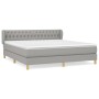 Cama box spring con colchón tela gris claro 180x200 cm de vidaXL, Camas y somieres - Ref: Foro24-3127061, Precio: 554,26 €, D...