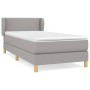 Box spring bed with light gray fabric mattress 100x200 cm by vidaXL, Beds and slatted bases - Ref: Foro24-3126701, Price: 310...