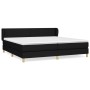 Box spring bed with black fabric mattress 200x200 cm by vidaXL, Beds and slatted bases - Ref: Foro24-3126671, Price: 562,67 €...