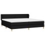 Box spring bed with black fabric mattress 200x200 cm by vidaXL, Beds and slatted bases - Ref: Foro24-3126671, Price: 562,67 €...