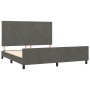 Estructura cama con cabecero terciopelo gris oscuro 180x200 cm de vidaXL, Camas y somieres - Ref: Foro24-3125648, Precio: 251...