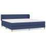 Box spring bed with blue fabric mattress 200x200 cm by vidaXL, Beds and slatted bases - Ref: Foro24-3126675, Price: 623,60 €,...