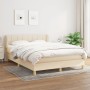 Cama box spring con colchón tela color crema 140x200 cm de vidaXL, Camas y somieres - Ref: Foro24-3126810, Precio: 461,55 €, ...