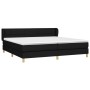 Box spring bed with black fabric mattress 200x200 cm by vidaXL, Beds and slatted bases - Ref: Foro24-3126831, Price: 615,16 €...